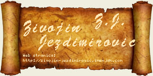 Živojin Jezdimirović vizit kartica